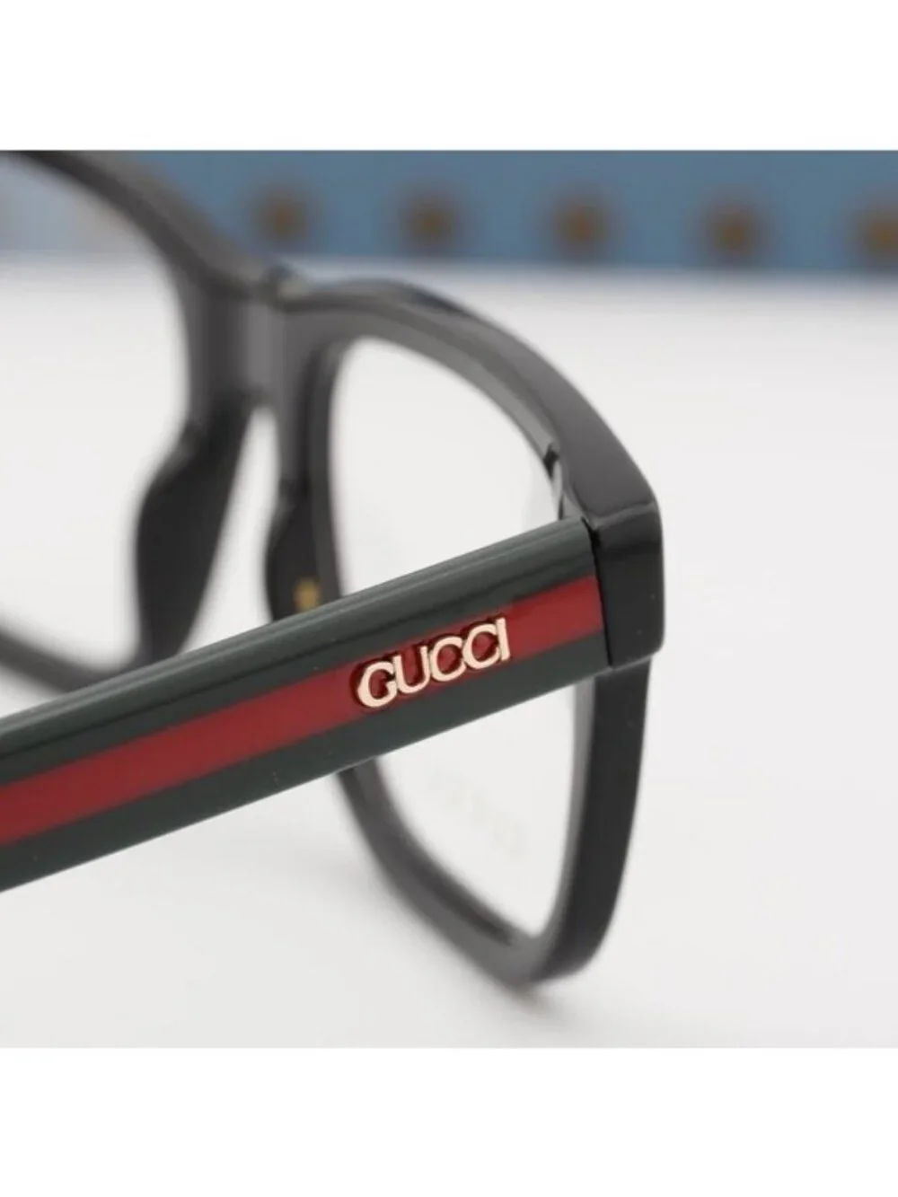 Gucci GG1870O 005 Square Eyeglasses 56mm - Black/Green/Red